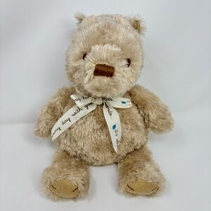 Disney Parks Baby Classic Winnie the Pooh Plush Toy Beige Tan Minky Soft Bear